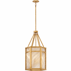 Hinkley 47467DA Sura Modern Distressed Brass LED Foyer Lighting