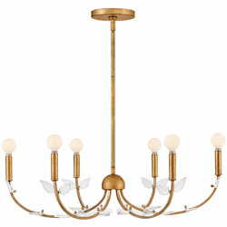 Hinkley 48286DA Aliso Modern Distressed Brass Chandelier Lamp