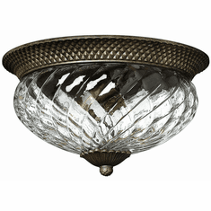 Hinkley 4881PZ Plantation Bronze 2 Light Tropical Flush-Mount