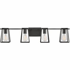 Hinkley 5164BK Filmore Modern Black LED 4-Light Bathroom Light Sconce