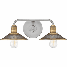 Hinkley 5292AN Rigby Contemporary Antique Nickel 2-Light Bath Light Fixture