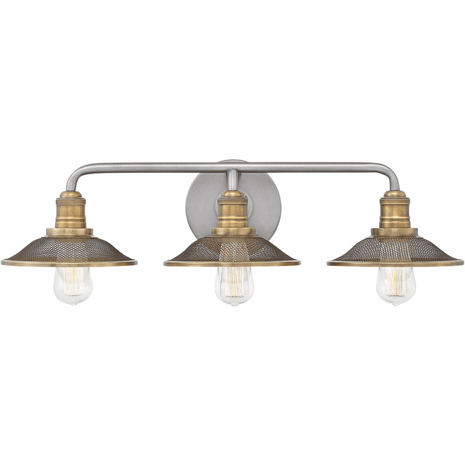 Hinkley 5293AN Rigby Contemporary Antique Nickel 3-Light Bathroom Light Fixture