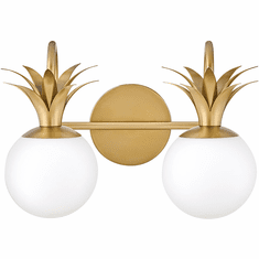 Hinkley 54152HB Palma Contemporary Heritage Brass LED 2-Light Bathroom Vanity Lighting