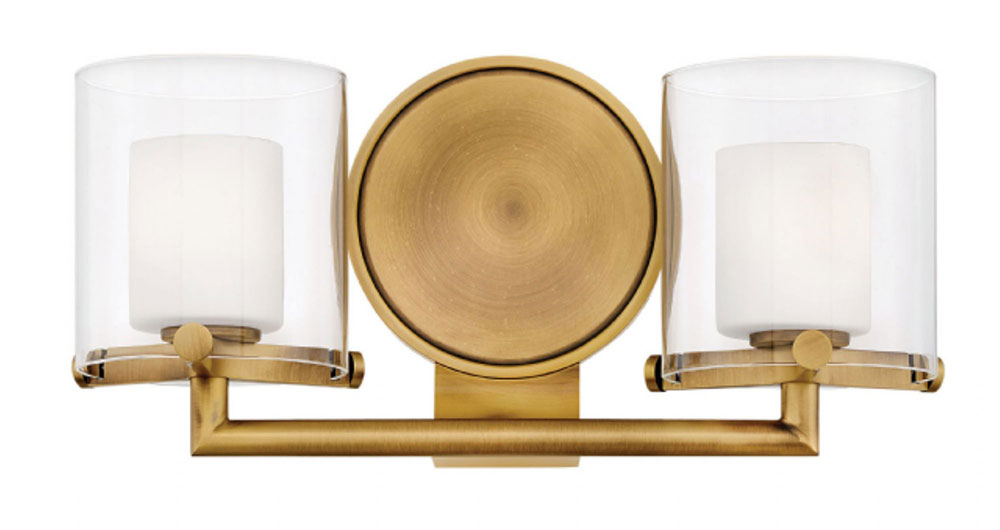 Hinkley 5492HB Rixon Modern Heritage Brass Halogen 2Light Vanity Light