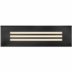 Hinkley 55335SSB Dash Louvered Contemporary Stainless Steel Black LED Outdoor Step Light
