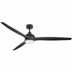 Hinkley 900172FBB-LWD Artiste Modern Matte Black LED 72" Ceiling Fan
