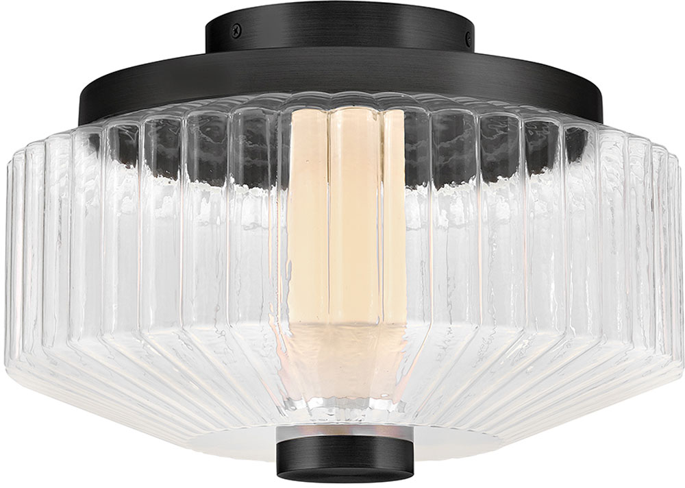 Hinkley FR41463BK Reign Contemporary Black LED Flush Mount Light ...