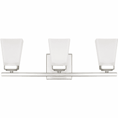 Home Place 114431PN-334 Baxley Polished Nickel 3-Light Bathroom Sconce Lighting