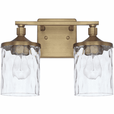 Home Place 128821AD-451 Colton Contemporary Aged Brass 2-Light Lighting For Bathroom