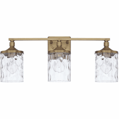 Home Place 128831AD-451 Colton Contemporary Aged Brass 3-Light Bathroom Sconce Lighting