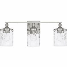 Home Place 128831BN-451 Colton Contemporary Brushed Nickel 3-Light Bath Lighting Sconce