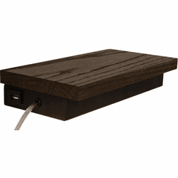 House of Troy BUNK2-BLK Bunk Modern Black and Stained Oak LED Shelf