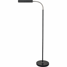 House of Troy FN100-BLK/SN Fusion Contemporary Black with Satin Nickel Lighting Floor Lamp