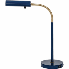 House of Troy FN150-NB/SB Fusion Contemporary Navy Blue with Satin Brass LED Lighting Table Lamp