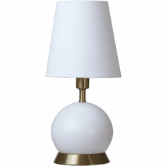 House of Troy GEO106 Geo Modern White and Weathered Brass Table Lighting