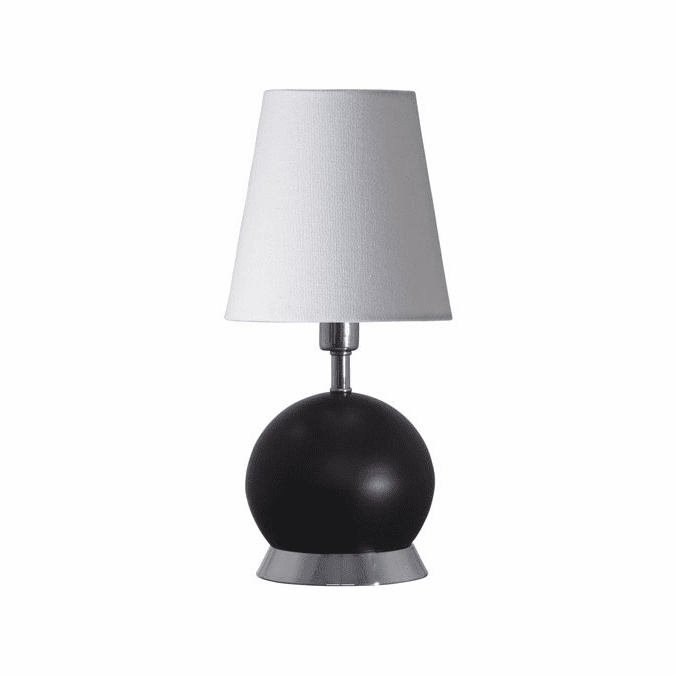 House of Troy GEO110 Geo Contemporary Black Matte and Chrome Table Lamp Lighting
