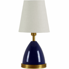 House of Troy GEO209 Geo Modern Navy Blue and Weathered Brass Side Table Lamp