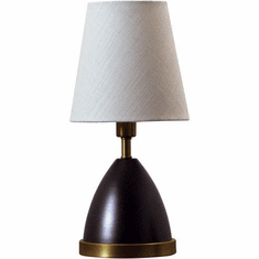 House of Troy GEO211 Geo Modern Mahogany Bronze and Weathered Brass Table Light