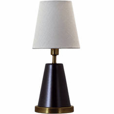 House of Troy GEO411 Geo Contemporary Mahogany Bronze and Weathered Brass Side Table Lamp