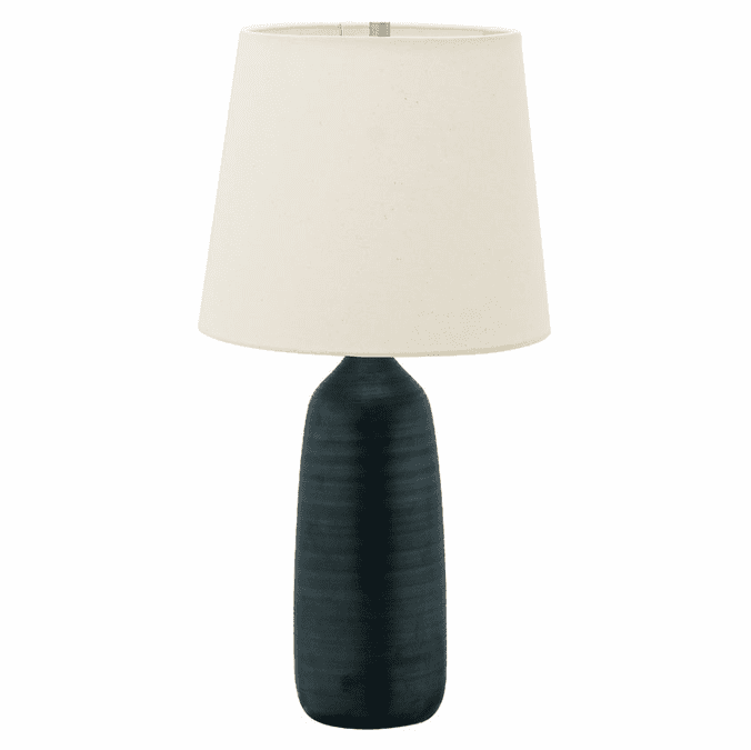 House of Troy GS101-BM Scatchard Stoneware Black Matte Finish Table Lamp - 31 Inches Tall