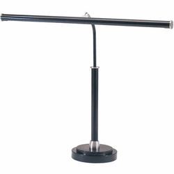 House of Troy PLED100-527 Piano / Desk Contemporary Black and Satin Nickel LED Piano Lamp
