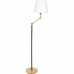 House of Troy T400-BLK/BB Taylor Contemporary Black and Brushed Brass Floor Lighting