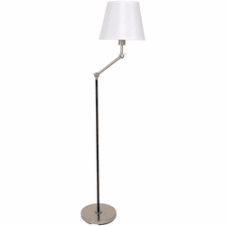 House of Troy T400-BLK/SN Taylor Contemporary Black and Satin Nickel Lighting Floor Lamp