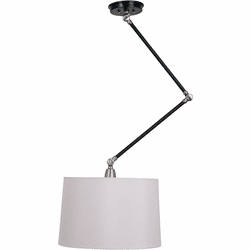 House of Troy UP501-BLK/SN Uptown Black and Satin Nickel Pendant Lighting