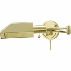 House of Troy WS12-61J Home / Office Polished Brass Wall Swing Arm Lamp
