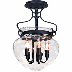Hubbardton Forge 126754 Acharn Water Glass Semi-Flush Ceiling Light