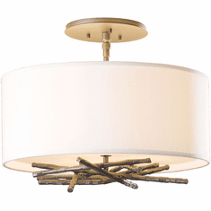 Hubbardton Forge 127660 Brindille Semi Flush Mount 14 Inch Diameter Ceiling Lighting