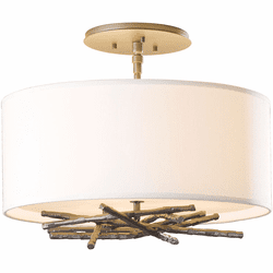 Hubbardton Forge 127660 Brindille Semi Flush Mount 14 Inch Diameter Ceiling Lighting