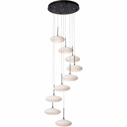 Hubbardton Forge 131147 Clouds LED Round Multi Hanging Lamp