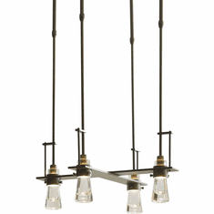 Hubbardton Forge 137720 Erlenmeyer Halogen 4 Lamp Drop Lighting With Adjustable Stem