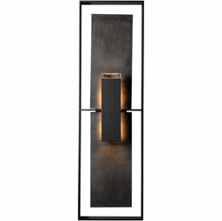 Hubbardton Forge 302666 Shadow Box Tall with Slate Outdoor Wall Sconce Lighting