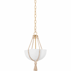 Hudson Valley 1013-VGL Amberley Modern Vintage Gold Leaf Mini Drop Ceiling Light Fixture