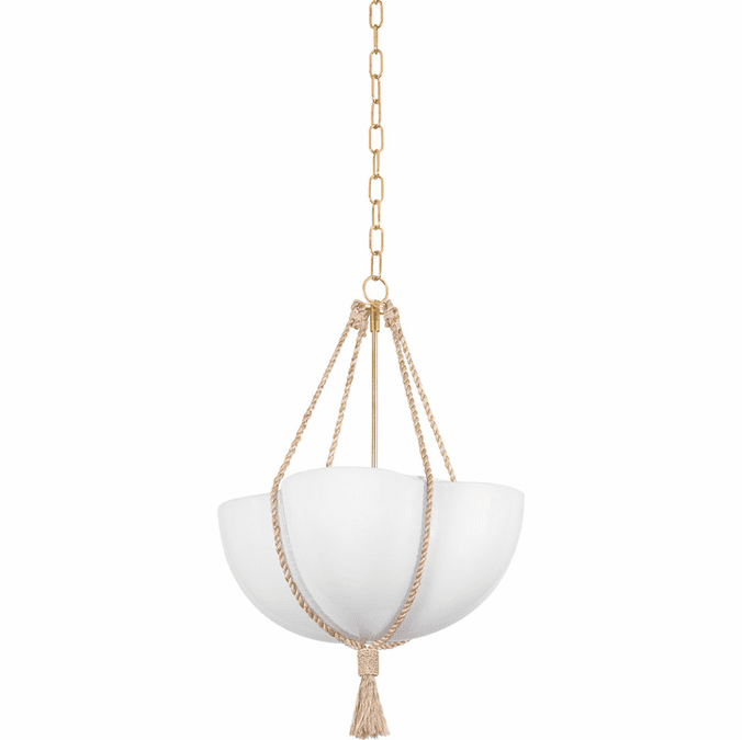 Hudson Valley 1020-VGL Amberley Contemporary Vintage Gold Leaf Pendant Lighting Fixture