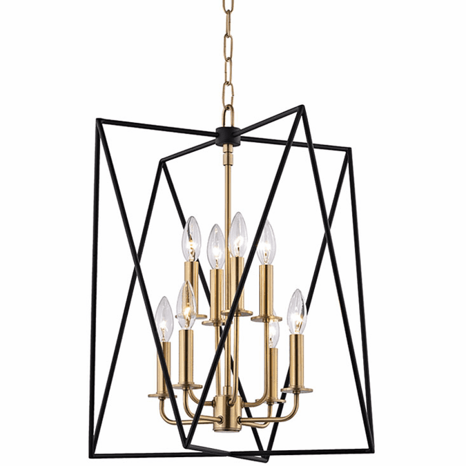 Hudson Valley 1118-AGB Laszlo Aged Brass 18.25" Foyer Lighting Fixture