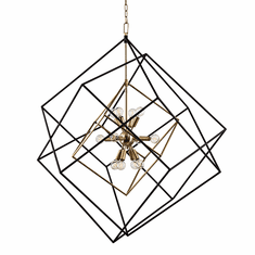 Hudson Valley 1234-AGB Roundout Contemporary Aged Brass Foyer Lighting Fixture