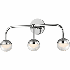 Hudson Valley 1243-PC Boca Contemporary Polished Chrome LED 3-Light Bathroom Light