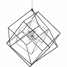 Hudson Valley 1255-PN/BK Roundout Modern Polished Nickel/Black Hanging Light