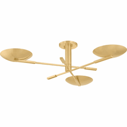 Hudson Valley 1503-AGB Johnson Contemporary Aged Brass LED Ceiling Light Fixture
