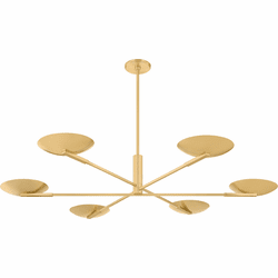 Hudson Valley 1506-AGB Johnson Contemporary Aged Brass LED Chandelier Light