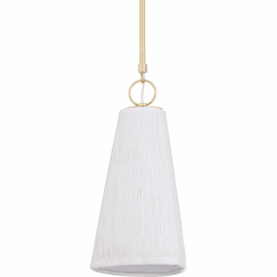 Hudson Valley 1620-AGB/CSV Dryden Modern Aged Brass Mini Pendant Lighting Fixture