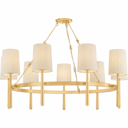Hudson Valley 1779-AGB Bridgeton Contemporary Aged Brass Chandelier Lamp