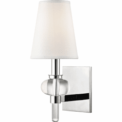 Hudson Valley 1900-PC Luna Polished Chrome Wall Light Fixture