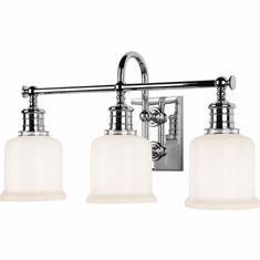 Hudson Valley 1973-PC Keswick Polished Chrome 3-Light Bathroom Lighting Fixture