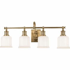 Hudson Valley 1974-AGB Keswick Aged Brass 4-Light Vanity Light