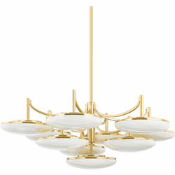 Hudson Valley 2006-AGB Bregman Modern Aged Brass LED Ceiling Chandelier