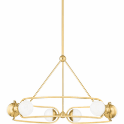 Hudson Valley 2531-AGB Hartford Contemporary Aged Brass LED Chandelier Light
